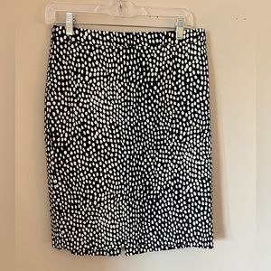 Navy and white JCrew skirt